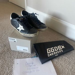 Golden Goose sz 37 black superstars